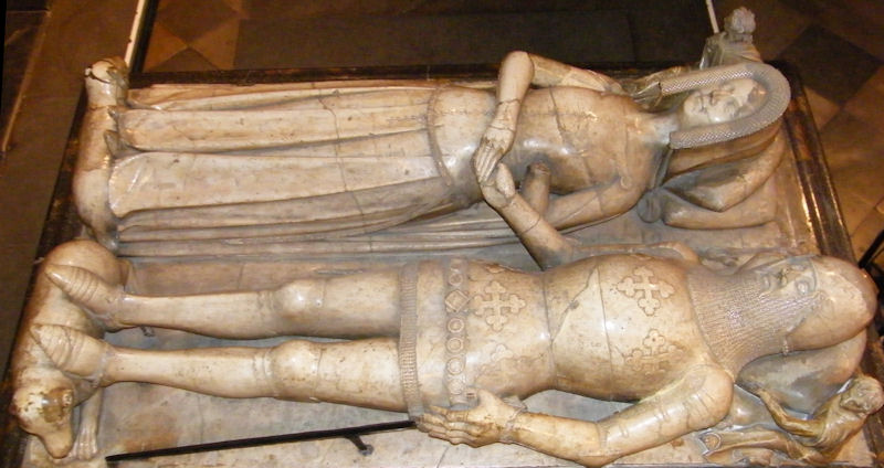 Thomas Beauchamp 1369 and wife Katherine mortimer 1369
